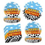 40pcs Blue Sky White Clouds birthday Party Supplies,include 20 dessert plate, 20 Napkin,For boys and girls birthday party supplies，Used for Cartoon Story birthday Party Decoration (White Cloud)