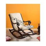 CLASSIC WOOD & CRAFT® Wooden Rocking Chair with Sheesham Wood, Rolling and Easy Seating (Model-OW-4)
