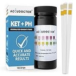 100 Accudoctor Ketones + pH Ket Keto Test Strips Sticks kit strups ketosis Urine Test UK Testing Alkaline ketogenic Diet Low Carb Monitor Measurement of Ketones ketosticks diagnostique Urine Test