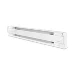 Stelpro Brava Electric Baseboard Heater 750W, Silent Operation, Rounded Corner One-Piece Steel Cabinet, 240V Hardwired (B0752W) - White