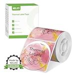 Thermal Labels for Nelko PM220 Label Maker, 2 inch (50mm) Round Thermal Label, Waterproof, Multi-Purpose Label Tape, 1 Roll of 150 Self-Adhesive Thermal Paper (Pink Yellow Gradient)