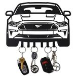 MOOH Car Key Holder for Wall - Metal Automotive Key Holder with 6 Hooks - Unique Car Gift for Men, Women, Car Lovers & Enthusiasts - Cool Man Cave Decor