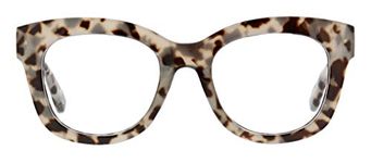 Peepers by PeeperSpecs Women's Center Stage Blue Light Blocking Reading Glasses, Gray Tortoise, 51