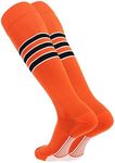 TCK Performance Baseball/Softball Socks (Orange/White/Black, Small)