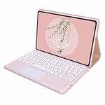 XFTeoux Touchpad Keyboard Case for Amazon Kindle Fire HD 10 And Fire HD 10 Plus Tablet (13Th/11Th Generation, 2023/2021 Release), Detachable Bluetooth Keyboard Case with Trackpad,Pink