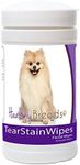 Healthy Breeds Dog Tear Stain & Facial Wipes for Pomeranian - Over 200 Breeds - Facial Eye Cleaner - 70 Wipes - Cleans Crust Stains Mucus Saliva - Mild Gentle Fragrance Free