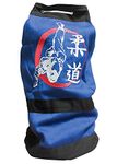 FUJI Sling Pack/Gear Bag with Judo Embroidery - Stylish Judo Gear Equipment Storage Bag with Stash Pocket (Blue)
