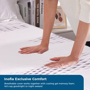 Inofia Double Gel Memory Foam Mattress Topper – Cooling Comfort