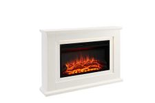 FLAMME Evora Fireplace with 47'' surround with 2kW Fireplace Heater White Multiple Colours Available