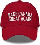 Make Canada Great Again Hat, Embroidered Dad Cap, Funny Canada Hat, Canadian Gift Cranberry One Size