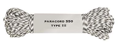 Spillbox 50ft 550 Cord Paracord Parachute Survival Cord (White camo)