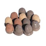 Heyfurni Gas Logs Decorative Acorns - Set of 12 Ceramic Logs for Indoor Gas Inserts, Vented, Gel, Propane, Vent-Free, Existing Fireplace or Outdoor Firepits