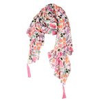 AQVA Printed Cotton Scarf for Women Stylish (Jamdani) | Head and Face Cover Scarf for Girls with 100% Cotton | Soft & Lightweight Scarves/Stoles for all Weather (72 x 43 in)