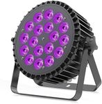 LED Stage Lights RGBWA+UV 6-in-1 Par Lights, HOLDLAMP 18X12W High Power Par Can Lighting with DMX Control Sound Activated Uplights for Events Halloween DJ Wedding Stage Party Church Live Show (1 Pack)