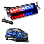 Kandid 8 Led Flash Car Flashing Warning Emergency Windshield Unit 3 Mode Police Strobe Light Lamp For Ford Ecosport (12V)