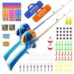 WIDDEN Kids Fishing Pole, Telescopic Fishing Rod, Toddler Collapsible Fishing Rod and Reel Combo with Tackle Box, Fishing Line, Bobber, and Soft Lures for Boy, Girl, Youth, Beginner, Over 4 Years Old