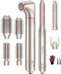 Deluxe 8-in-1 Air Styler Pro 2025 by Rylena, Hair Dryer Brush for Fast Drying, Auto Curling, Smoothing&Volumizing, 8 Attachable Heads, 110,000 RPM High-Speed Multi Styler, 600M Ionic Care, Stone