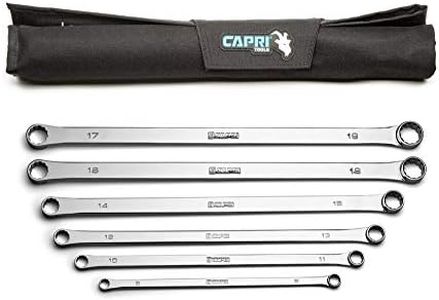 Capri Tools 0 Degree Offset Extra Long Box End Wrench Set, Metric, 8-19 mm, 12 Sizes, 6-Piece (CP11800-6MPK)