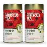 18 Herbs Organics Health With Herbs Hibiscus Tea - 40 Tea Bags - Tin (Pack of 2)