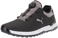 PUMA Men's Proadapt Alphacat Disc Golf Shoe, Black/Silver/Quiet Shade, US 7