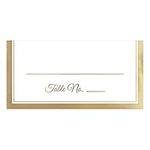 Elegant White Table Place Card with