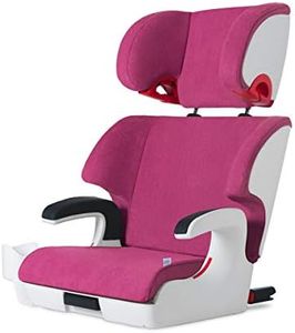 Clek Oobr High Back Booster Seat with Adjustable Headrest, Reclining Design, Latch System, and Retardant-Free Fabric, Snowberry