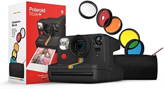 Polaroid Originals Now+ Black (9061) - Bluetooth Connected I-Type Instant Film Camera with Bonus Lens Filter Set