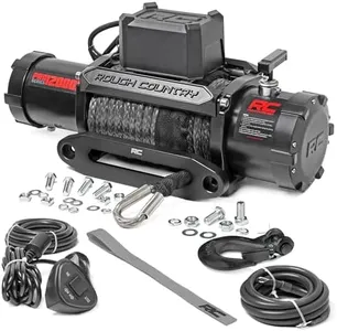 Rough Country 12,000LB PRO Series Electric Winch | Synthetic Rope - PRO12000S, Black