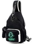 Junlion Sling Bag, Crossbody Shoulder Bag for Mens Women Multipurpose Daypacks Chest Bag Skateboarder