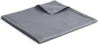 YnM Cotton Duvet Cover for Weighted Blankets (60''x80'') - Dark Grey Print …