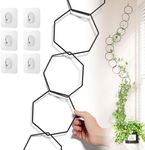 Chain Trellis for Climbing Plants - Versatile Indoor and Outdoor Accessories for Monstera, Pothos, Ivy, and Others | Support for Vines and Garden Wall Trellis (Black)