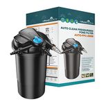 allpondsolutions Auto Cleaning Pressurised Koi Fish Pond Filter with UV Steriliser Light All in One - Ponds Up to 20000 litres - AUTO-PFC-20000