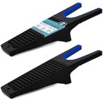 HEFTMAN Boot Jack - 2 x Heavy Duty Welly Boot Remover, Sturdy Plastic Boot Puller for Quick & Easy Removal of all Types/Sizes of Boots with Anti-Slip Rubber Grip & Shoe Scraper to Remove Mud (2 Pack)