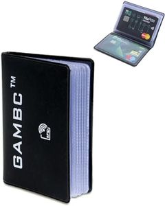 Tarjetero Hombre GAMBC® - Porta Tarjetas credito Anti RFID - Tarjetero Hombre pequeño - Cartera Tarjetero Hombre - Protector de Tarjetas bancarias - Plástico semirrígido para 8 Tarjetas - Negro