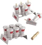 HAZEL Aluminum Reusable Popsicle Molds, Ice Pop Molds, Kulfi Mould | Kulfi Maker For Children And Adults | 100% Food Grade and Homemade Candy Mould, 12 Pcs Cone With Stand (Hole Lid)- Silver