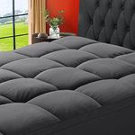 SOPAT Mattress Topper Twin XL Size Extra Thick Mattress Pad 8-21" Deep Pocket Soft Down Alternative Fill Mattress Protector Pillow Top Mattress Cover (39x80 Inches, Dark Grey)