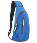 Gisdanchz Small Rucksack for Men Waterproof, Lightweight Sports Cross Body Chest Bag One Strap Shoulder Bags for Men Women Personal Pocket Small Travel Bag for Gym Sport, Sling Backpack Bags, Blue