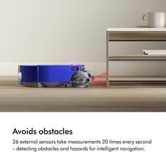 Dyson 360 Vis Nav Robot Vacuum – Full-Width Brush, All Floor Types, Blue/Nickel