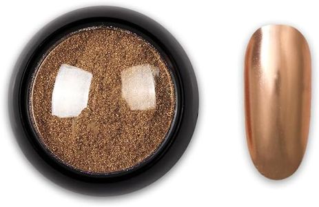 Chrome Nail Powder, Mirror Holographic Nail Glitter Metallic Chrome Powder Reflective Glossy Nail Powder Pigment Manicure for Nail Art DIY Decoration (Gold 14)