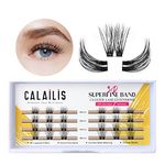 CALAILIS Individual Lashes, DIY Eyelash Extensions, Super Thin Glue-based Band, Natural Look Reusable, Lasting for 48 Hours Individual DIY Eyelashes (02MIX-B)…