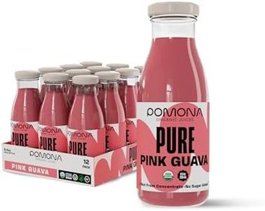 Pomona Organic Juices Pure Pink Guava Juice, 8.4 Ounce Bottle (Pack of 12), Cold Pressed Organic Juice, Non-GMO, No Sugar Added, Not from Concentrate, Gluten Free, Kosher Certified, Preservative Free