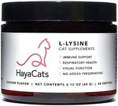 Haya Pets Lysine Cat Supplements Immunity Booster Powder for Respiratory Support, Eye Health, Runny Nose, Cat Herpes, and Allergy Support