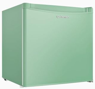 Upstreman 1.7 Cu.ft Mini Fridge with Freezer, Adjustable Thermostat, Energy Saving, Low Noise, Single Door Compact Refrigerator for Dorm, Office, Bedroom, Mint Green-FR17