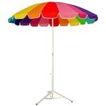 RAINPOPSON Outdoor Garden Umbrella without Stand Big Size Outdoor Waterproof Beach Umbrella Super Cloth with Patio Garden Outdoor Umbrella (63in) (Multicolor)