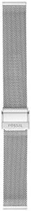 Fossil Stainless Steel Interchangeable Watch Band Strap, Silver/Silver, 18mm, Bracelet,Mesh