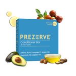 Prezerve Conditioner Bar For All Hair Types | 85 Gram | Avocado Oil | Jojoba Oil | Prevents Hair Breakage And Helps Detangle Hair | Soap Free | Safe For Coloured Hair | Unisex