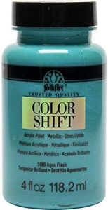 Plaid Aqua Flash 4 oz Folkart Colour Shift Vernice acrilica, Acqua, 4oz/118.2ml, 118 unità
