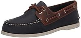 Sperry Men's A/O 2-Eye Leather Boat Shoe, Navy, 9 UK