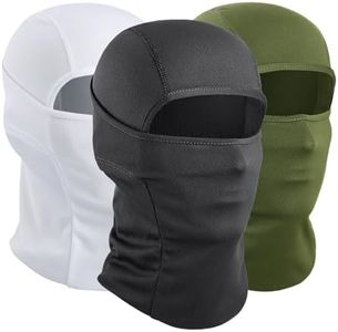 AXBXCX 3 Pieces Balaclava Face Mask Men Women, Breathable Ski Mask Full Face Mask Summer for Motorcycle Fishing Skiing Black+Green+White