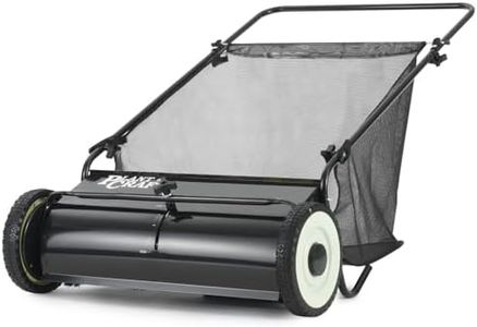 PlantCraft Push Lawn Sweeper, 26" Wide Leaf and Grass Clipping Collector